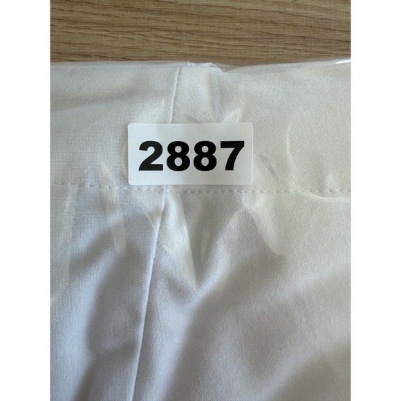 Talbots Hollywood Ankle Straight Leg Pants Womens 6 White Work Career Minimalist - Picture 12 of 12